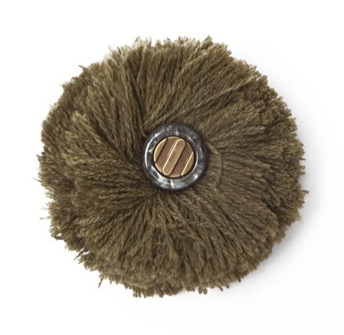 COSTO Detachable pom-pom olive green