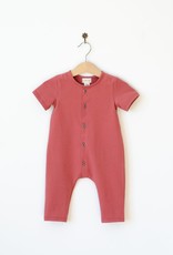 Baby Sommeranzug marsalarot mit Knopfbefestigung