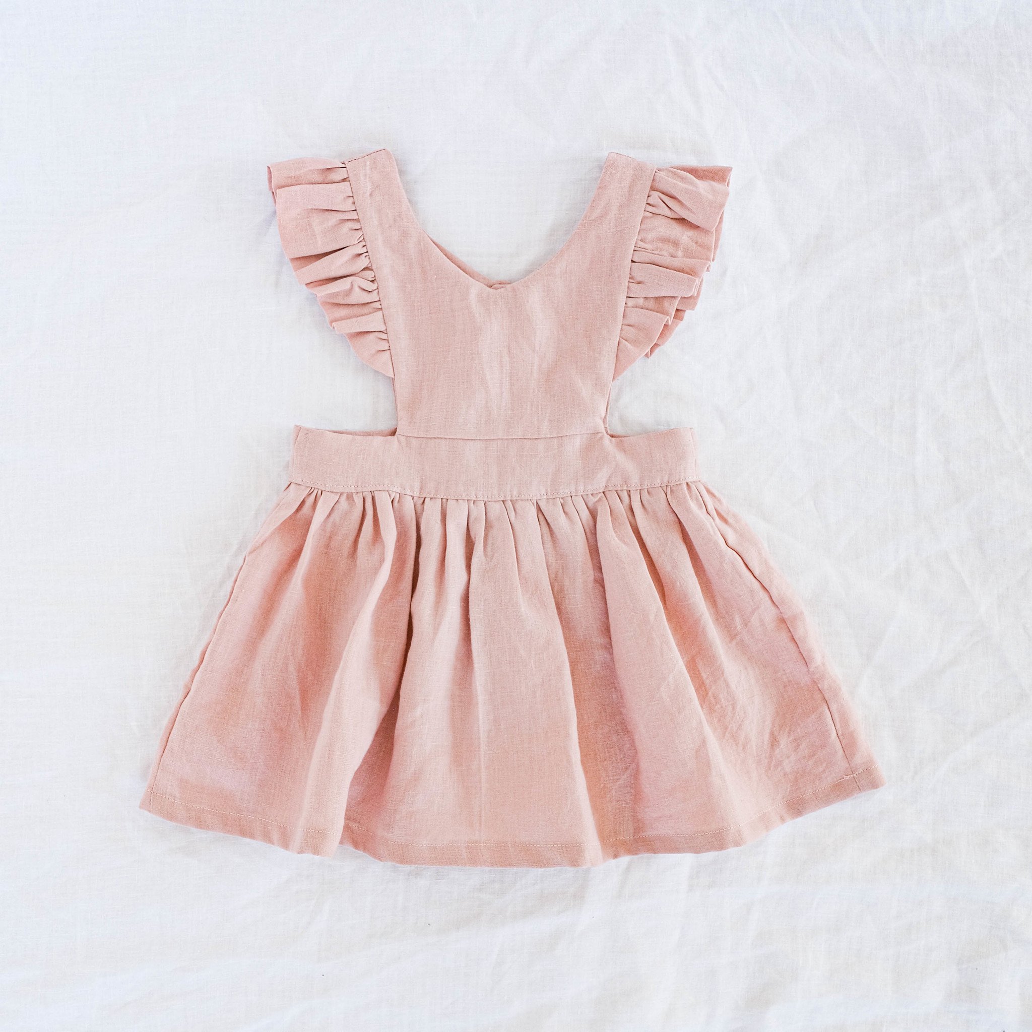 Pinafore dress "BELLE" in old pink