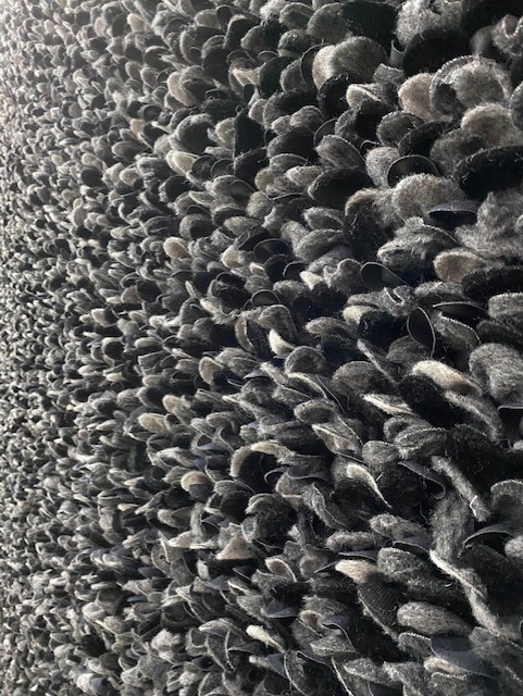Wollstoff als Decke oder Wanddekoration schwarz (110 x 170 cm)