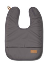 Baby bib in dark grey