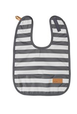 Baby bib grey striped