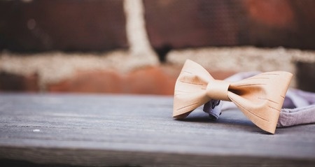 TUOHI DESIGN Nœud papillon de écorce de bouleau