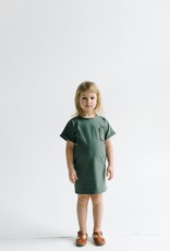 Kinder T-Shirt Kleid in waldgrün