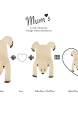 MUM'S Wool rug "Big Polar Bear" natural colour 140x200 cm