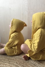 Kids bathrobe mustard