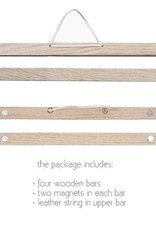 PAPURINO Porte-affiche en chêne avec fixation magnétique 31 cm