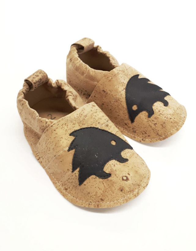 Chaussons pour enfants "Hérisson" en corc fabric