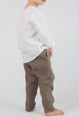 Pantalon en lin pour enfants, couleur kaki