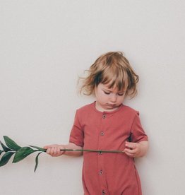 Baby Summer jumpsuit marsala red