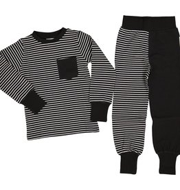 GEGGAMOJA / Pyjama deux pièces pour enfants noir/blanc