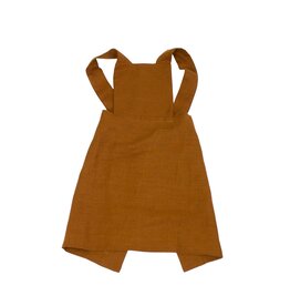 Kids linen apron cinnamon