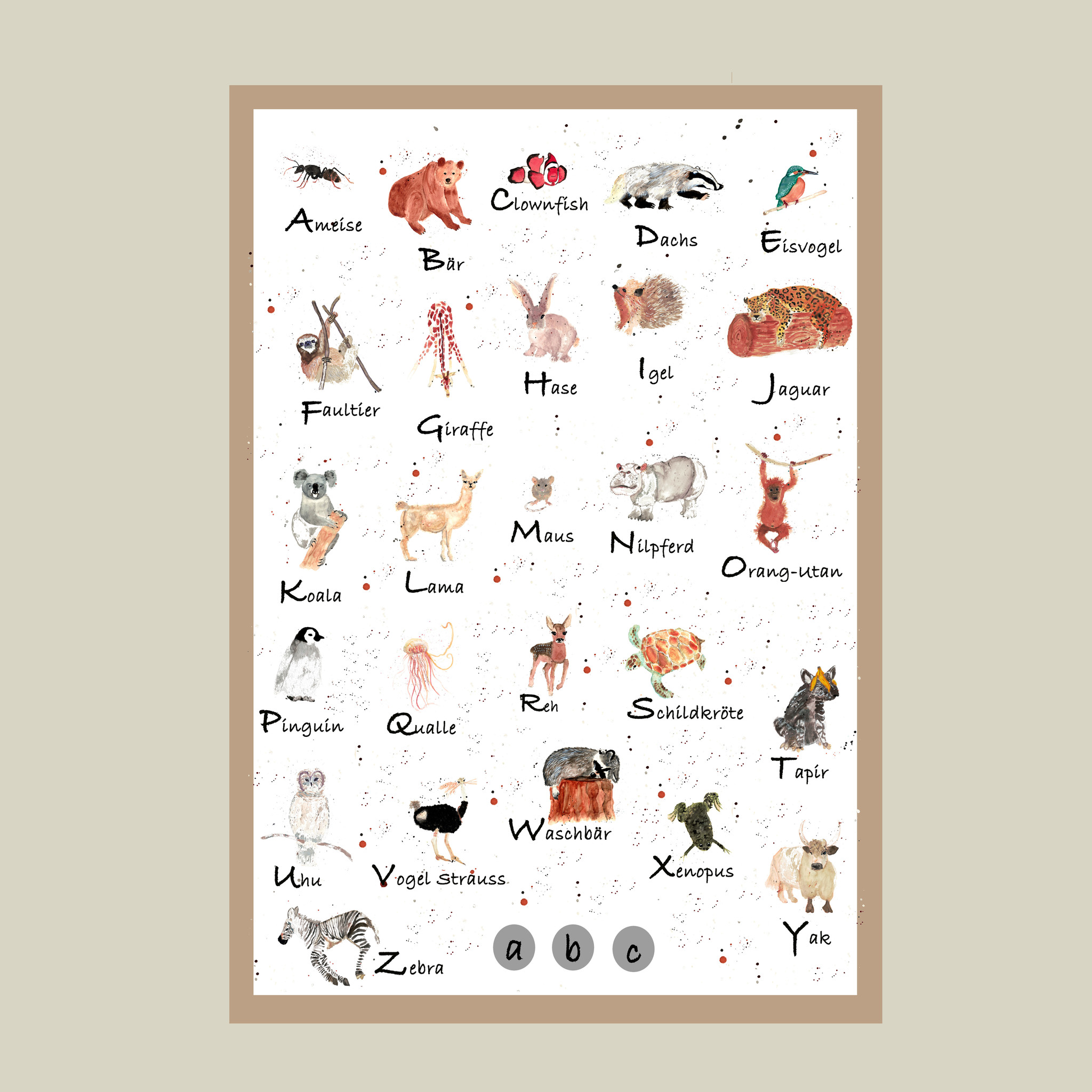 Animal - ABC with 26 animal motives