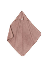 Baby hooded towel cacao coloured 75x75 cm