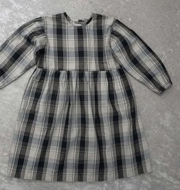 FLOOM STUDIO Robe oversize avec motif à carreaux beige-noir