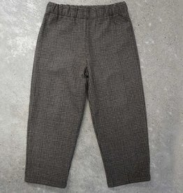 FLOOM STUDIO Pantalon à carreaux pour enfants, marron