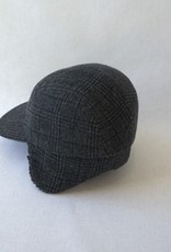 FLOOM STUDIO 5-panel woollen cap in grey with earflaps