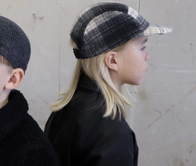 5-panel woollen cap multicolor - Upcycling Material !