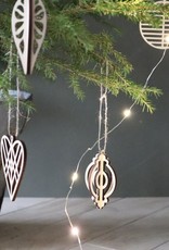 PAPURINO Skandinavische Holz-Weihnachtsdeko naturfarben