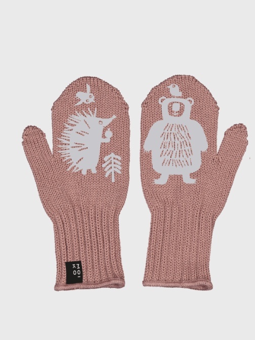 MOIKO DESIGN Kids Merino Mittens "Kamut" old rosa