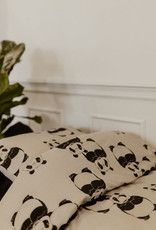 Bouncer panda Duvet Cover Set 150x210 / 50x60 cm noir/gris-brun