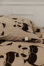 Bouncer panda Duvet Cover Set 150x210 / 50x60 cm black/grey-brown