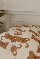 Bunni rabbit Duvet Cover Set 150x210 / 50x60 cm blanc/marron