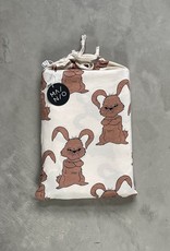 MAINIO CLOTHING Bunni-Hase Bettwäsche Set 150x210 / 50x60 cm weiss/kastanienbraun