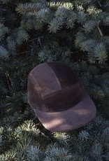 Kids 5 panel corduroy cap brown coloured - upcycled