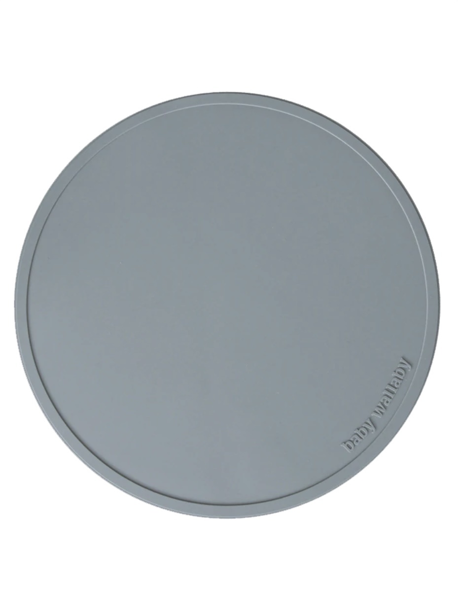 Silicon dining mat light grey D 38 cm