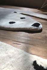 MUM'S Tapis en laine "Big Polar Bear" couleur naturelle 140x200 cm