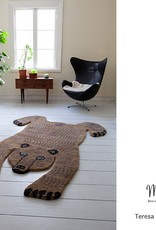 MUM'S Wool rug "Dark Bear" brown colour 140x200 cm