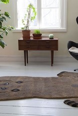 MUM'S Wool rug "Dark Bear" brown colour 140x200 cm