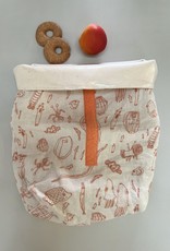 Lunch bag colourful made of linen fabric