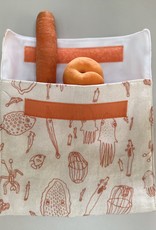 Snackbag nudefarben aus Bio-Leinenstoff - Upcycling Material!