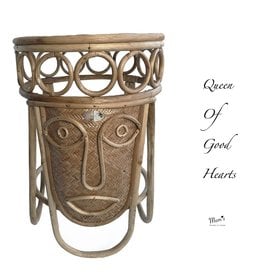 MUM'S / Rattan Mini-Tisch "Queen Of Good Hearts"