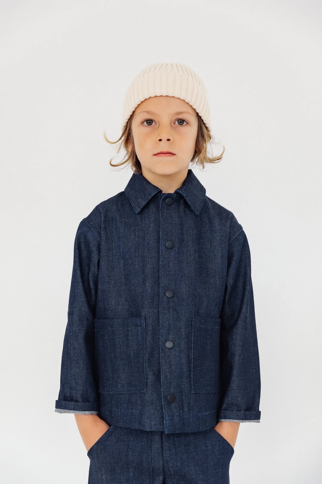 P DENIM Kids Jeans bleu-indigo avec poche arrière