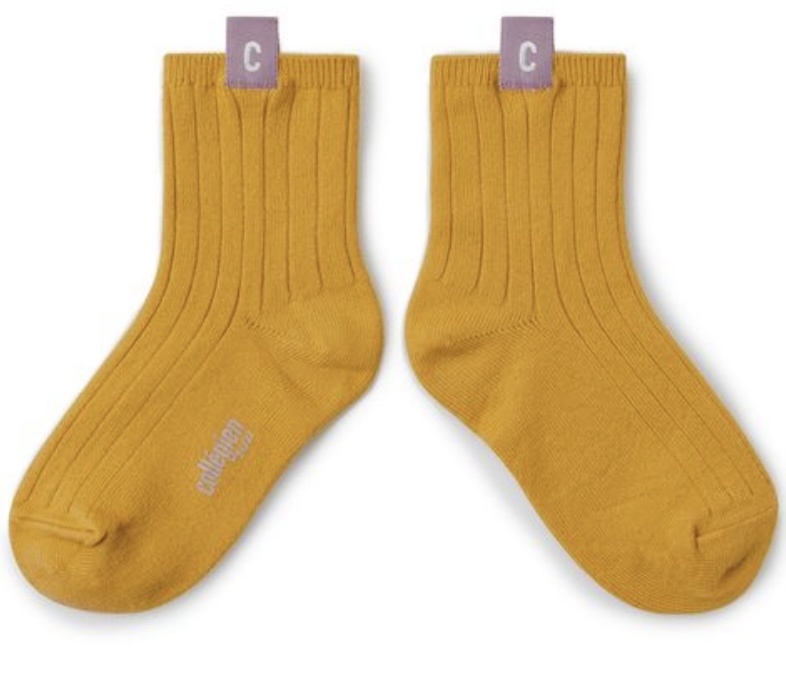 Chaussettes "Cyril" couleur moutarde