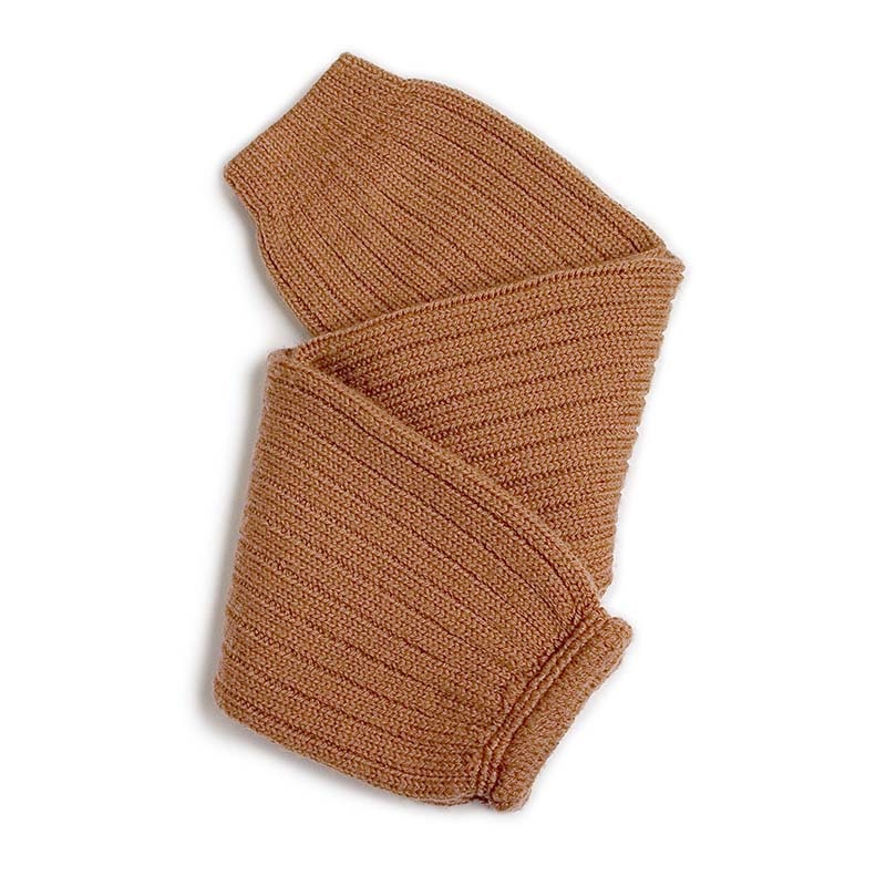 COLLÉGIEN Merino wool legwarmer caramel / night blue