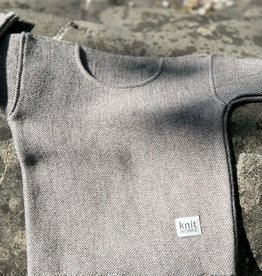 KNITWORKS Baby Merino Tunika-Pullover grau/beige
