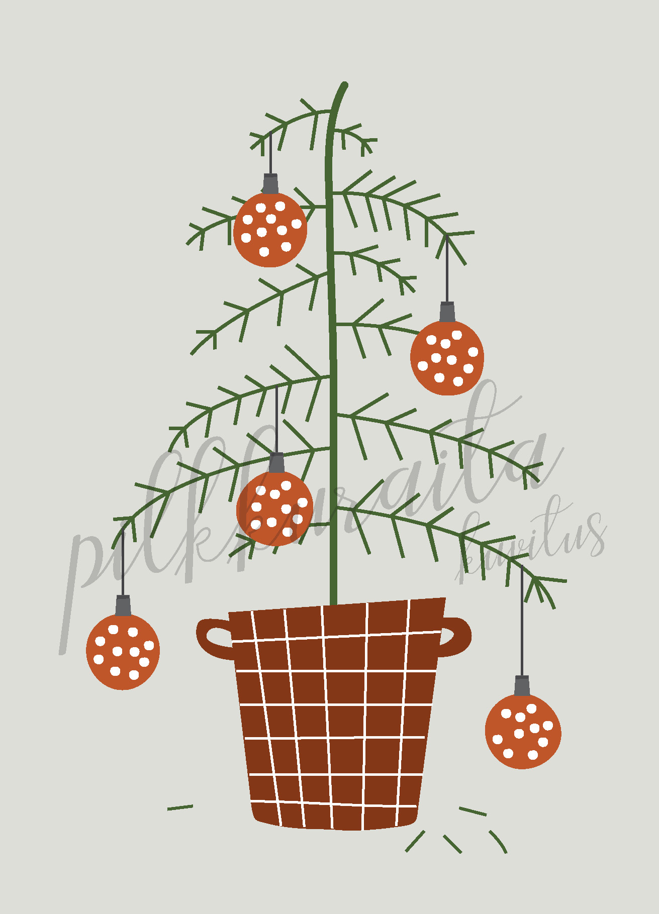 PILKKURAITA Carte postale A6 "Huonekuusi"