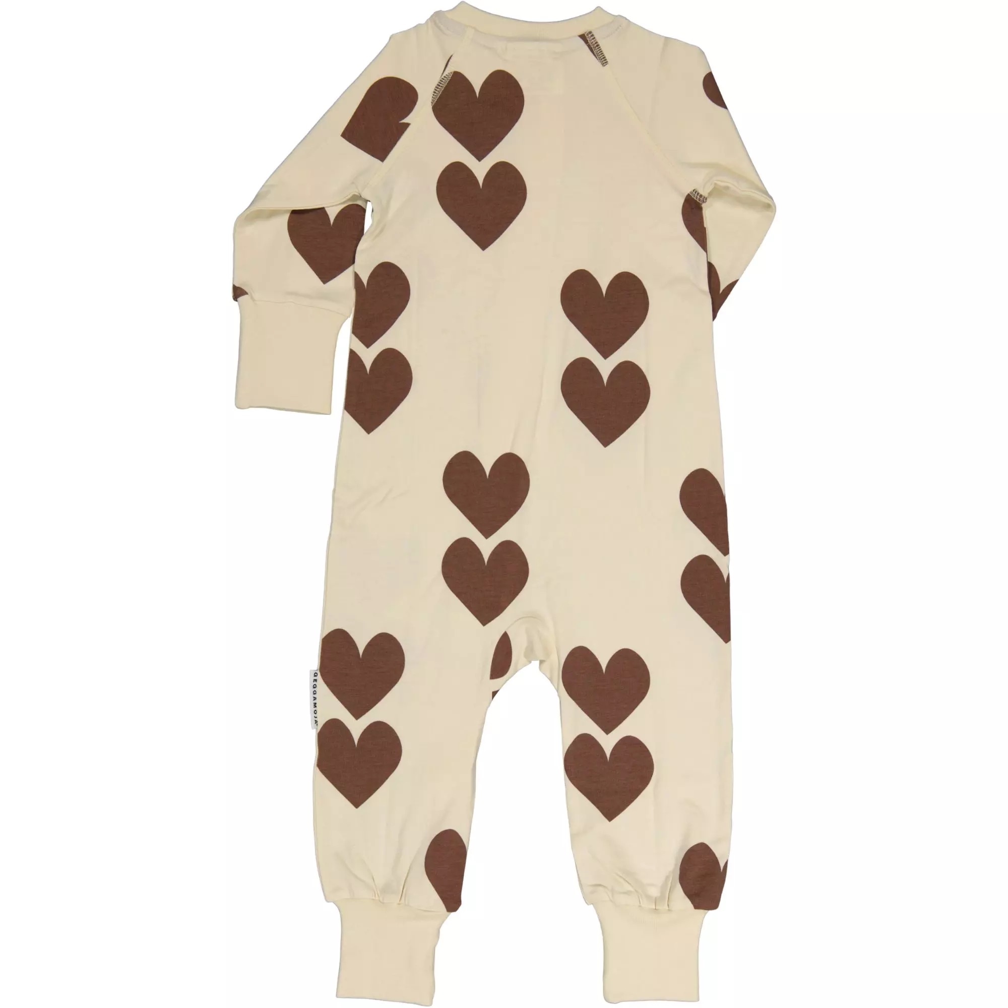Grenouillère en bambou "Brown Heart" pour bébé