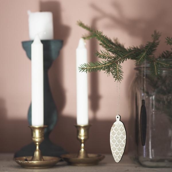PAPURINO Cône deco en bois jeu de 4