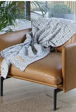 MIIKO DESIGN Woolen blanket "Louhi" 130 x 150 cm grey coloured