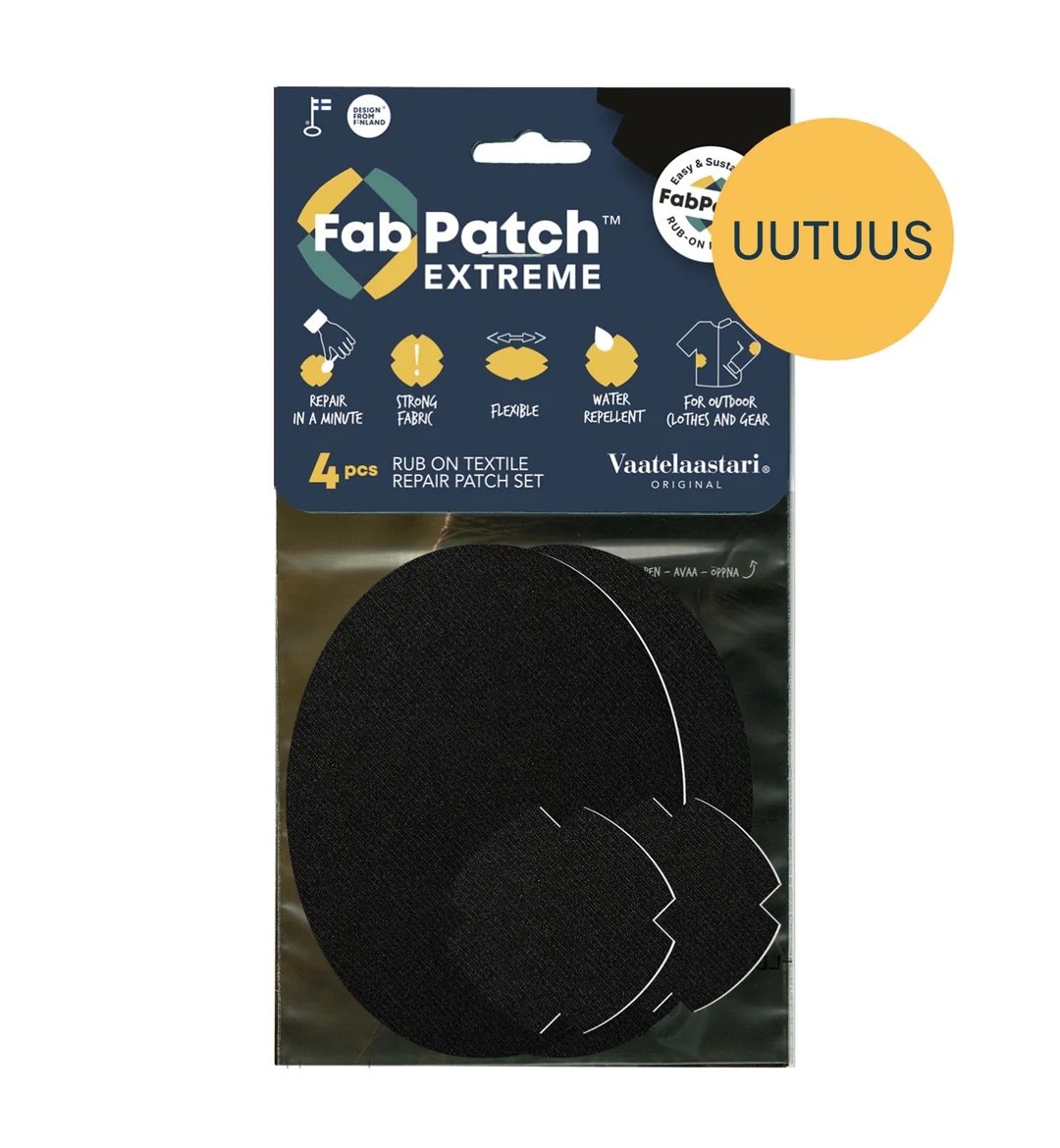 FABPATCH - VAATELAASTARI FabPatch Set de 4 "Extreme"