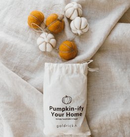 GOLDRICK Wool Felt Pumpkins Set of 6