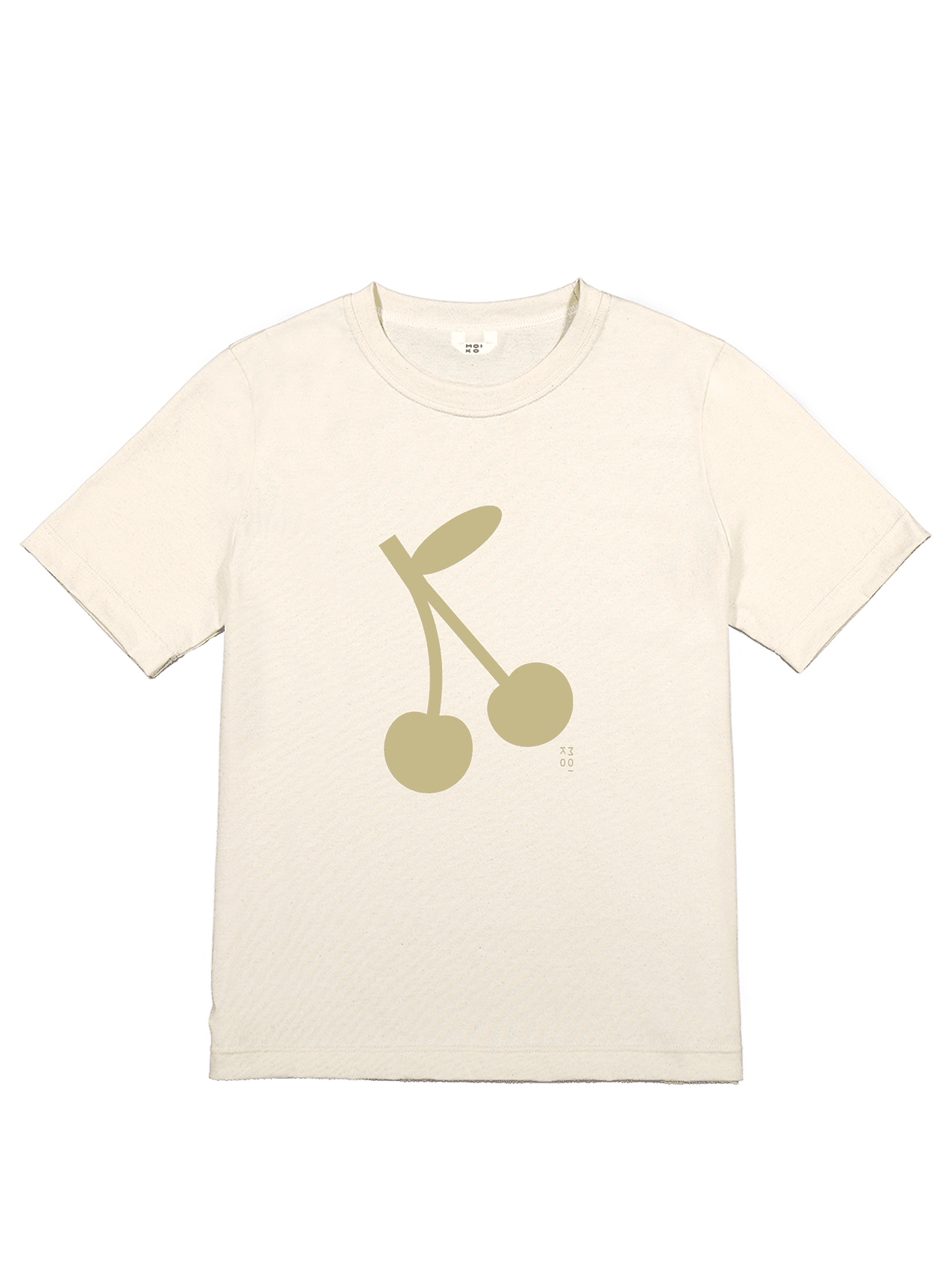 MOIKO DESIGN T-Shirt "Kirsikka" ecru/gold