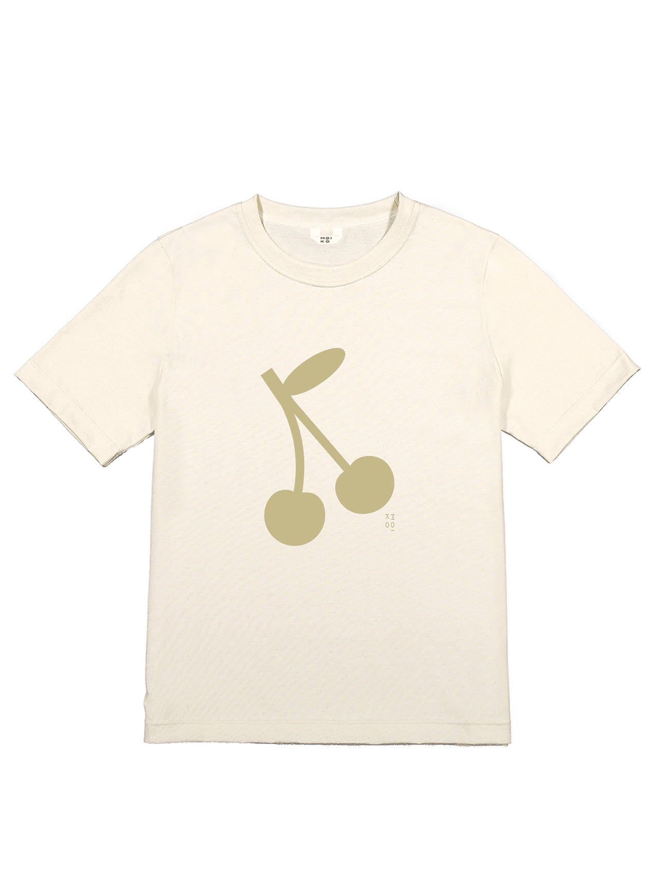 MOIKO DESIGN T-shirt "Kirsikka" ecru/gold