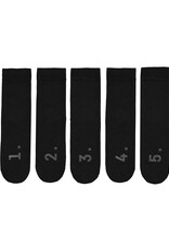 MOIKO DESIGN 5er Socken-Set "Viisi" schwarzfarben