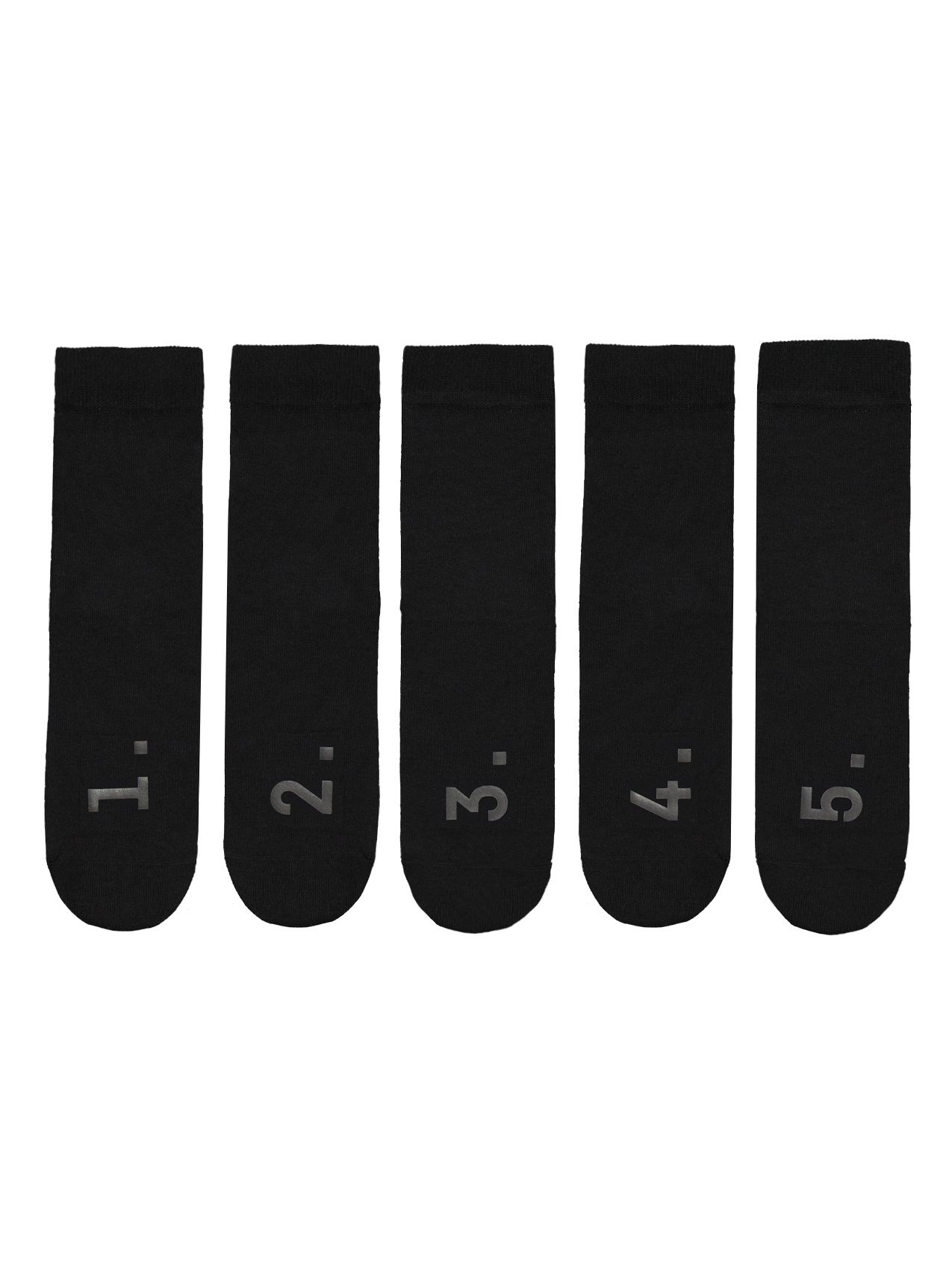 MOIKO DESIGN Set of 5 "Viisi" black socks